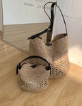 Straw Woven Hobo Bag - DippedShop Wholesale - #9123
