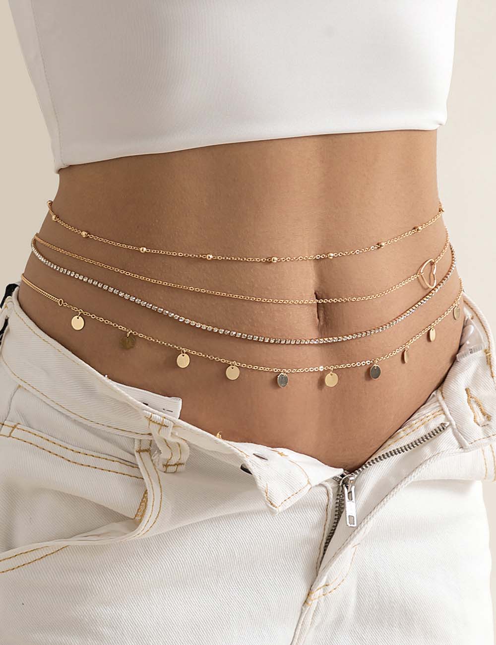 Sexy Multi-Layer Disc Tassel Waist Chain 8ZA6JBC75L