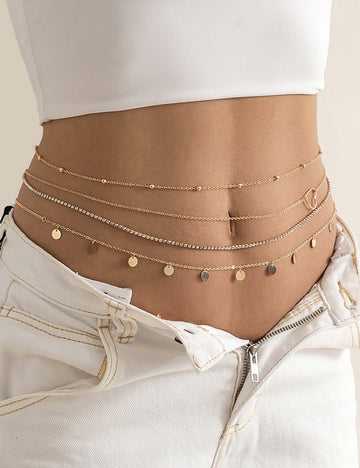 Sexy Multi-Layer Disc Tassel Waist Chain 8ZA6JBC75L