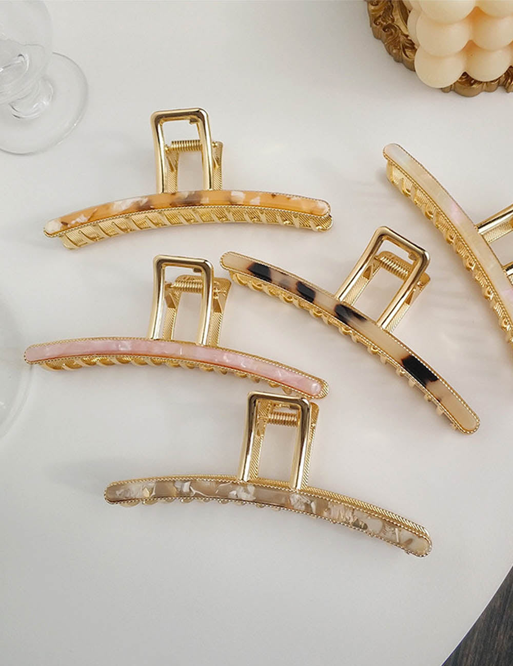 Minimalist Gold Geometric Hair Claw - DippedShop Wholesale - #7267