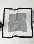 Elegant Color Block Striped Soft Square Scarf MK2BW6W6NSI05