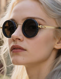 Metal Round Polarized Sunglasses - DippedShop Wholesale - #1363