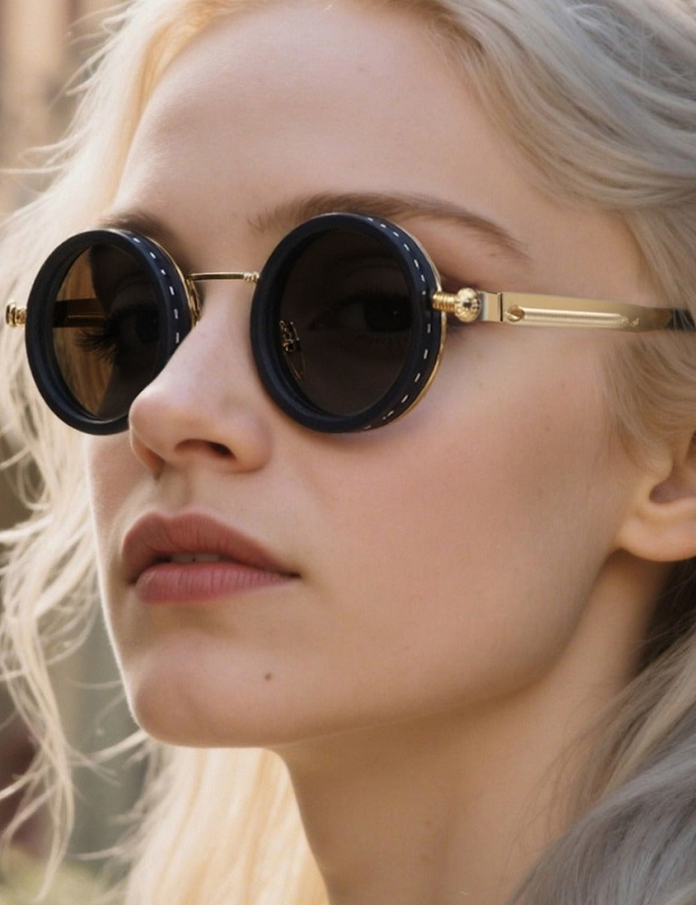 Metal Round Polarized Sunglasses - DippedShop Wholesale - #1363