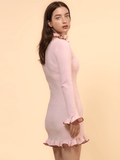 Floral Slim Knit Mini Dress - DippedShop Wholesale - #9763