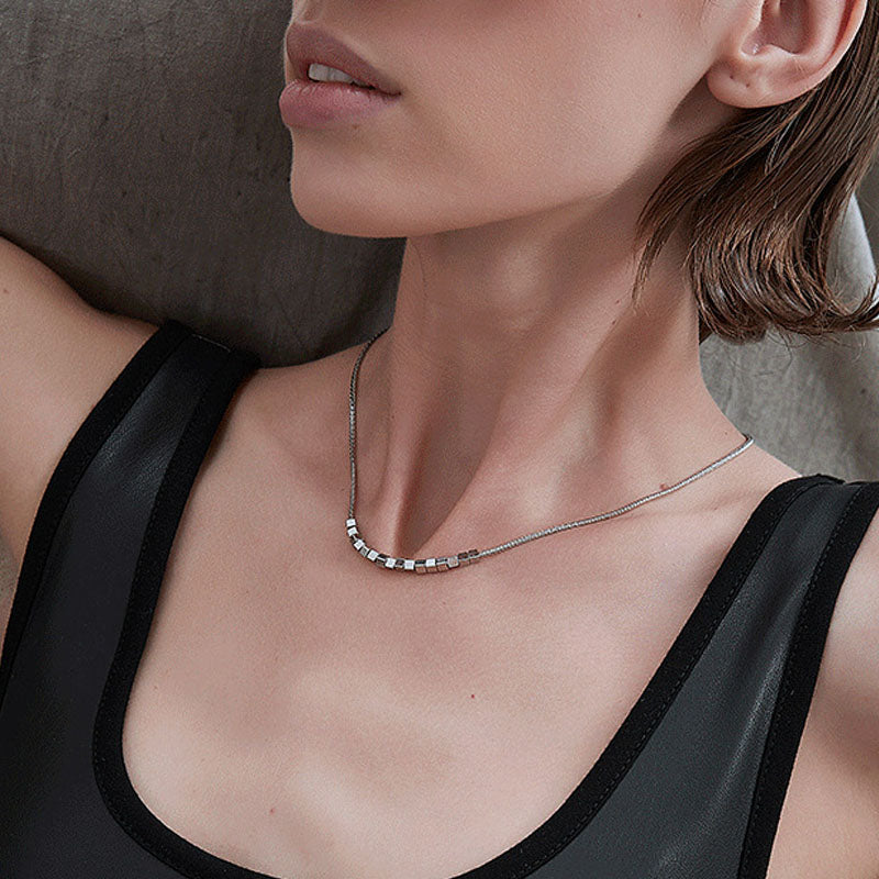 Luxury Titanium Collarbone Necklace - DippedShop Wholesale - #0467