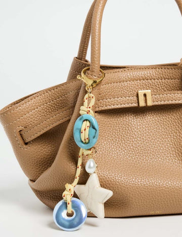 Vintage Star Beaded Braided Keychain Bag Charm MK2ZCEP6W10BBC77