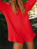Solid V-Neck Knit Romper - DippedShop Wholesale - #3283