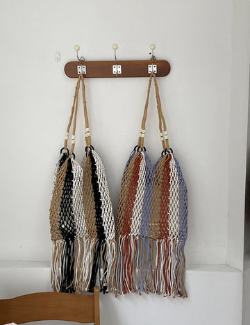 Handmade Shoulder Tassel Woven Bag DPWB14