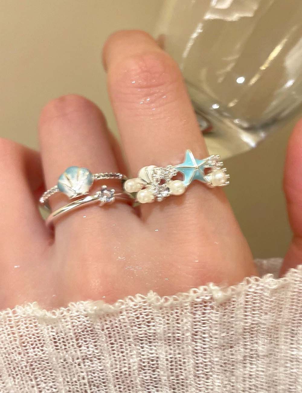 Blue Starfish Shell Stackable - DippedShop Wholesale - #9347