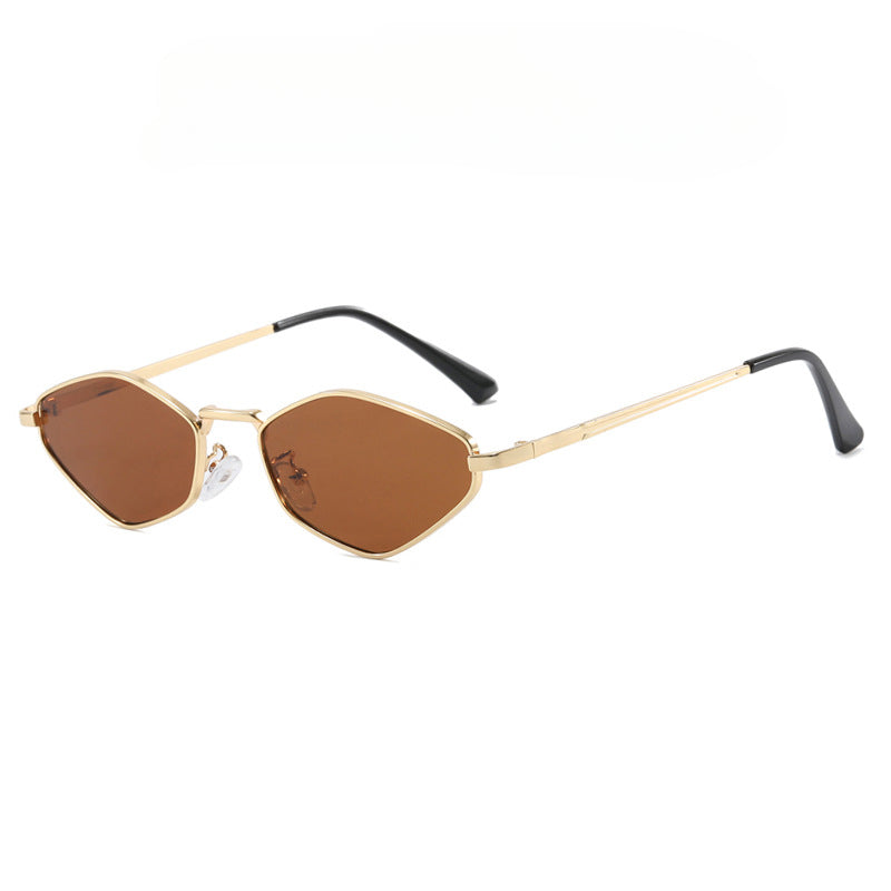 Simple Diamond Frame Metal Sunglasses DP25B606