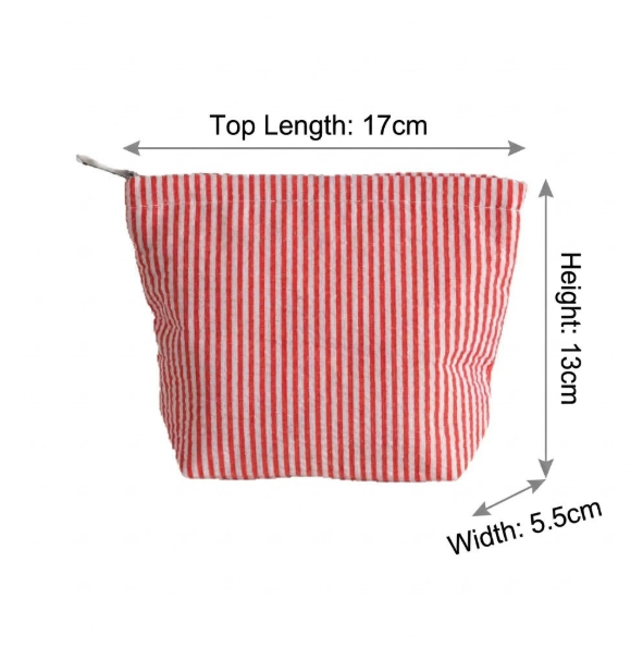 Simple Striped Color Block Makeup Bag MK2BLW6W10BOB641